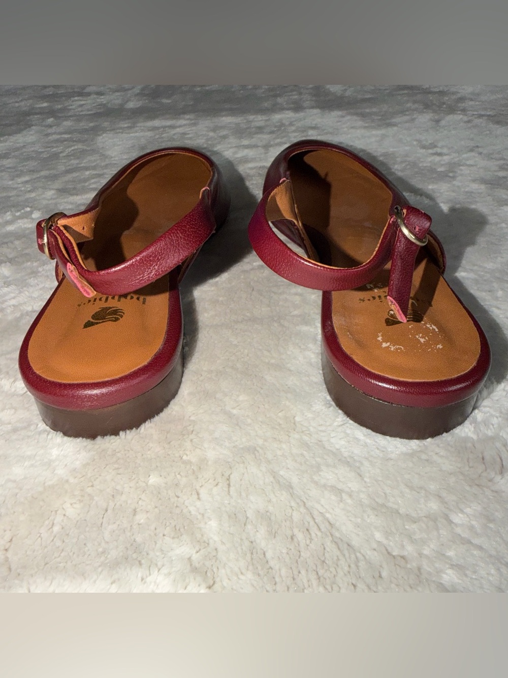 Bobbies Paris Anouk Square Toe Ballet Flats In Garnet Wimen’s Size 39 - Picture 6 of 10